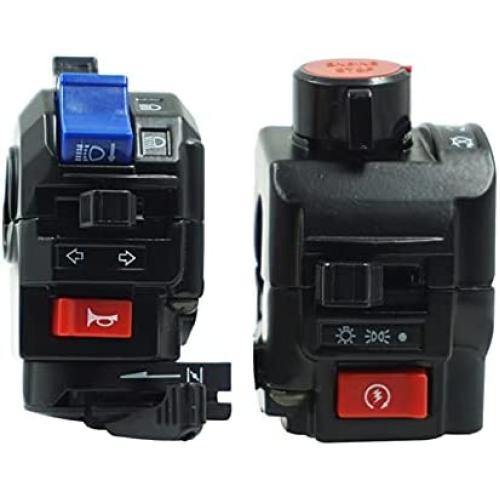 SHENTIANWEI 22mm 7/8 motorcycle switch motorcycle speaker button turning signal light start switch hand put electric controller (Color : Black)