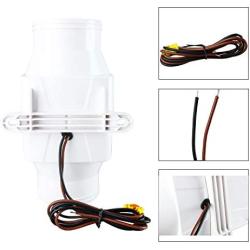 YaeMarine 3 Inch 12V in-Line Blower Electric in-Line Marine Bilge Air Blower 130 CFM White for Boat Marine