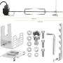Dreyoo Rotisserie Grill Kit, UL Certificated Universal Grill Rotisseries with 120V 4W Motor, 28” Spit Rod, 2 x 4 Forks, Complete Holders and Fixing Screw for Universal Grills