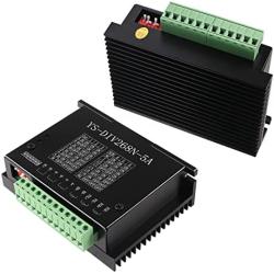 2Pcs TB6600 5A Stepper Motor Driver DC12-48V CNC Controller Nema 23 Nema17 Series Stepper Motor Single Axes 1 Phase Hybrid Metal Case CNC Engraving Machine