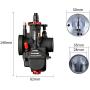 NIBBI Carburetor PWK24mm,fit 100cc—125cc Motorcycle Engine with Carb Jets for YAMAHA KAWASAKI SUZUKI Apollo Dirt Bike Mini Bike SSR TTR KYMCO SYM TAOTAO GY6 Scooter Moped