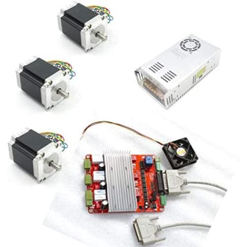 3 Axis Stepper Motor Nema 23 270oz-in 76mm 3.0A+TB6560 Driver Board CNC Controller Kit for CNC Router Milling Machine/3D Printer/DIY Wood Engraving Machine