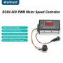 DC 6-60V 12V 24V 36V 48V 30A PWM DC Motor Speed Controller (PWM) Speed Adjustable Stepless Governor Regulator, Motor Speed Controller with Start Stop Switch