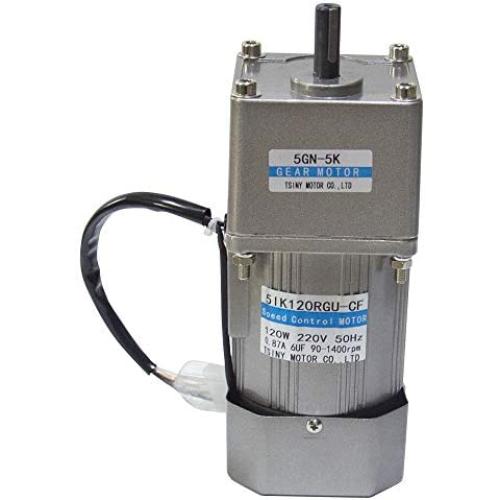 Bemonoc 120Watts AC 220V 50/60HZ Adjustable Variable Gear Reducer Motor High Speed 180rpm Output Shaft 12mm & AC Speed Controller Kits for industry