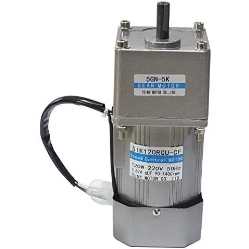 Bemonoc High Torque 120Watts AC 220V 50/60HZ Gear Reducer Motor 35RPM & AC Speed Controller Kits Speed Adjustable CW CCW Variable for Petrochemical