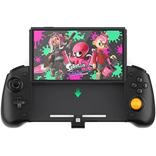 TNS-1125 NS-Switch game handle for Nintendo Switch/NS OLED, Screenshot, six-axis gyroscope, custom buttons function programming (mapping), double motor vibration, power supply interface plug-and-play(Black)