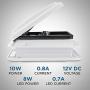 Hike Crew 11” RV Roof Vent Fan with Light – 12V Motorhome Fan w/ 3 Speed Intake & Exhaust – Manual Crank Lift & White Lid – Includes Screws & Garnish