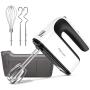 Mixer Electric Handheld - 400W Ultra Power for 5 Speed with Turbo Boost, 5 Stainless Accessories in Storage Case - Essential Kitchenaid Hand Mixer Electric for Cake, Dough, Egg, Baking