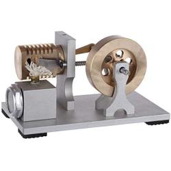 Teerwere Stirling Engine Motor Metal Single Cylinder Flame Licker Engine Vacuum Stirling Engine Model Toy with Double Bearing Support (Color : Gold, Size : One Size)
