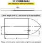Mophorn Outboard Steering Kit 16 Boat Steering Cables 16 Feet Boat Steering System 3/4 Shaft for Boats