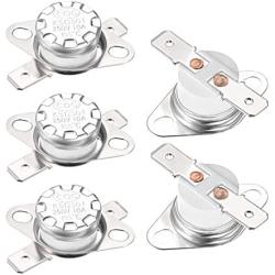 uxcell KSD301 Thermostat 155°C/311°F 10A Normal Closed N.C Adjust Snap Disc Temperature Switch for Microwave,Oven,Coffee Maker 5pcs