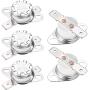 uxcell KSD301 Thermostat 155°C/311°F 10A Normal Closed N.C Adjust Snap Disc Temperature Switch for Microwave,Oven,Coffee Maker 5pcs