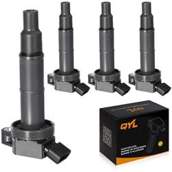 QYL Pack of 4Pcs Ignition Coils Compatible with Toyota Camry Solara Rav4 Highlander/Scion Tc Xb #UF333 C1330 6731307 90919-02244