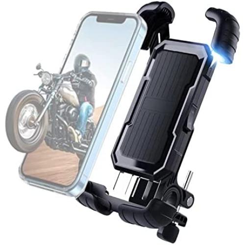 Bike Phone Mount, Motorcycle Cell Phone Holder - Maxitino Aluminum Bicycle Scooter Handlebar Phone Cradle, Compatible with i-Phone & Android Devices and 0.78