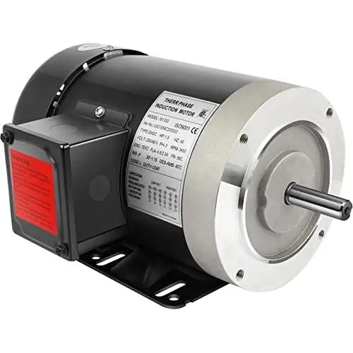 Moteur électrique polyvalent 3 phases 1.5HP 3450RPM 56C TEFC 5/8 Moteur électrique polyvalent 3 phases 1.5HP 3450RPM 56C TEFC 5/8
