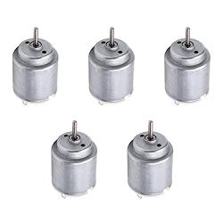 Fielect 5Pcs DC Motor 1.5-6V 5000-20000RPM Micro Motor Mini Motor Electric Motor Round Shaft for RC Boat DIY Airplane Toys Model DIY Hobby