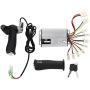 36V 1000W Motor Brushed Speed Controller with Power Display&Locking Throttle Twist Grip for Electric Bicycle E-Bike