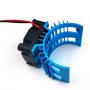 FainWan Alloy Heat Sink Heatsink with 5V Cooling Fan for 1/10 Car 540 550 3650 Size Brushless Engine Motor Remote Control Car Truck Buggy Crawler Blue