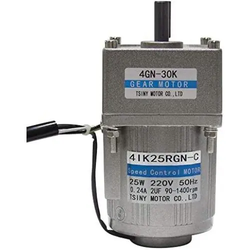 Bemonoc 25Watts AC 110V 50/60HZ Gear Reducer Motor High Speed 280 RPM & AC Speed Controller Kits Variable CW CCW for dyeing industrial