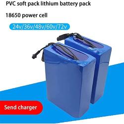 Wnicek E-Bike Li-ion Battery Pack 72V 60V 48V 36V 24V 12V Lithium Battery 20Ah 15Ah 10Ah 8Ah Rechargeable Battery Fit for Electric Scooter Electric Motorcycle Moped with Charger