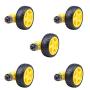 Smart Car Robot Chassis Robot tire + DC 3~6V Gear Motor Wheel and Motor, Diameter 65MM Width 27MM for Arduino Smart Car Robot DIY, Pack of 5