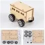 WaNana Electric Train Locomotive and Railway Carriage-Electric Motor Physical Science Toys-DIY Wooden Science Experiment Kits-Circuit Building STEAM Toys Fashion B