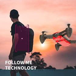 Drone with 4K Camera,HD WiFi Transmission Live Video,2 Modular Batteries 30mins Flying Time,Altitude Hold,Headless Mode,3D Flips,One Key Start/Land,Drone for Beginners Adults and Kids(Red)