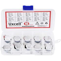 uxcell 10pcs NC KSD301 Thermostat 60-150°C(140-302°F) Temperature Thermal Control Switch 60 70 80 90 100 110 120 130 140 150°C Normally Close Assortment Kit