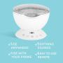 Ocean Wave Night Light and Projector w/t Built in Sound Machine, Led Night Light and Music Player, Remote Night Light Projector, Sound Machine for Baby Sleeping, White - BabyLuv