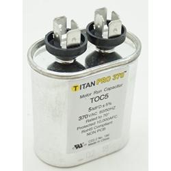 Packard TOC5 Motor Run Capacitor Oval/MFD: 5 / Volts: 370