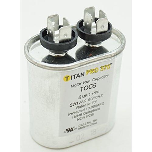Packard TOC5 Motor Run Capacitor Oval/MFD: 5 / Volts: 370