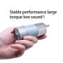 555 High Torque Micro Brush DC Motor Low Speed Gear Reduction Motor Eccentric Shaft Gearbox Diameter 37mm High Torque All Metal Gear Electric Micro Gear Motor(24 Volt, 200RPM)