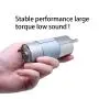 555 High Torque Micro Brush DC Motor Low Speed Gear Reduction Motor Eccentric Shaft Gearbox Diameter 37mm High Torque All Metal Gear Electric Micro Gear Motor (24 Volt, 100RPM)