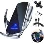 Chargeur sans fil KERNKLENPP pour voiture, Support de téléphone avec détection intelligente, Charge rapide 15W, Support de maintien pour aération, Compatible iPhone 13/ 12/ 11/ X /8/8 Series, Samsung S Series/Note Series, Argent Chargeur sans fil KERNKLENPP pour voiture, Support de téléphone avec détection intelligente, Charge rapide 15W, Support de maintien pour aération, Compatible iPhone 13/ 12/ 11/ X /8/8 Series, Samsung S Series/Note Series, Argent