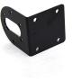 Black 37mm DC Gear Motors Mounting Bracket, Iron Anti-rust Gearbox L-shape Fixed Seat, Gear Reduction Motor Holder