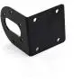 Black 37mm DC Gear Motors Mounting Bracket, Iron Anti-rust Gearbox L-shape Fixed Seat, Gear Reduction Motor Holder