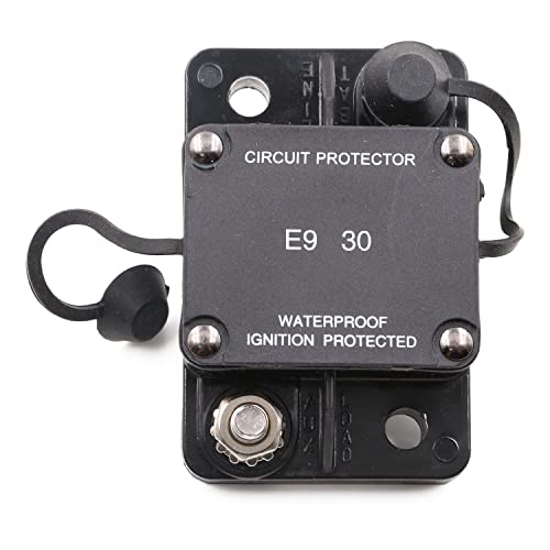 T Tocas Type T1 Auto Reset Circuit Breakers No Switch Button Waterproof 30A 32V DC