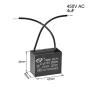 uxcell Ceiling Fan Capacitor CBB61 4uF 450V AC 2 Wires Metalized Polypropylene Film Capacitors 47x20x30mm for Water Pump Motor Generator