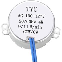 uxcell Metal Gear Synchronous Synchron Motor AC 100-127V 9-11RPM 50-60Hz CCW/CW 4W for Microwave Oven