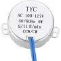 uxcell Metal Gear Synchronous Synchron Motor AC 100-127V 9-11RPM 50-60Hz CCW/CW 4W for Microwave Oven