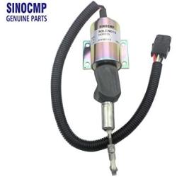 SINOCMP 12V Engine 6C 8.3 Stop Solenoid Valve 3930235 Fuel Shutdown Solenoid SA-4348-12 for Cummins Excavator Truck Car Solenoid Valve 3 Month Warranty
