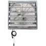 iLIVING ILG8SF24V-T 24 inch Shutter Exhaust Attic Garage Grow, Ventilation Fan with 2 Speed Thermostat 6 Foot Long 3 Plugs Cord, 24