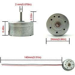 EUDAX Mini Generator Motors 3V-12V DC Motor Electric Motor for DIY Toys Wind Turbine Generator Hand Cranked Power Generator Model (Metal Motor Holder)
