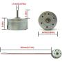 EUDAX Mini Generator Motors 3V-12V DC Motor Electric Motor for DIY Toys Wind Turbine Generator Hand Cranked Power Generator Model (Metal Motor Holder)