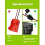 Power Wheel Adapter for Milwaukee M18 Battery,for Milwaukee Battery Adapter with Build-in Switch & Fuse, 3Pcs 30A Fuse, 12AWG Wire, Power Adaptor Dock for Milwaukee Tools, DIY Use for Toys/Truck