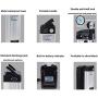 Grideto Silver Fish Ebike Battery, Built-in BMS Protection Board,48V Electric Bike Lithium Li-Ion Battery with Charger, for 250W 350W 500W 750W 1000W Motor