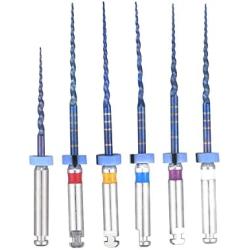 6Pcs S1-F3 Endodontics Files Heat Acticated NiTi Engine Use Super Rotary File 21mm/25mm Endo Root Canal File (25mm)