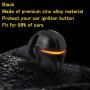 Mando The Mandalorian Star Wars Push to Start Button Cover, Car Ignition Button Cover, Car Start and Stop Button Decoration Ring, Anti Scratch Car Button Decoration Ring (Black)