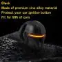 Mando The Mandalorian Star Wars Push to Start Button Cover, Car Ignition Button Cover, Car Start and Stop Button Decoration Ring, Anti Scratch Car Button Decoration Ring (Black)