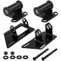 PQY Iron Conversion Motor Mounts+Frame Mount Adapter Plate Compatible with 1983-2005 Chevy GMC Blazer Jimmy Sonoma S10 S15 V8 SBC 350